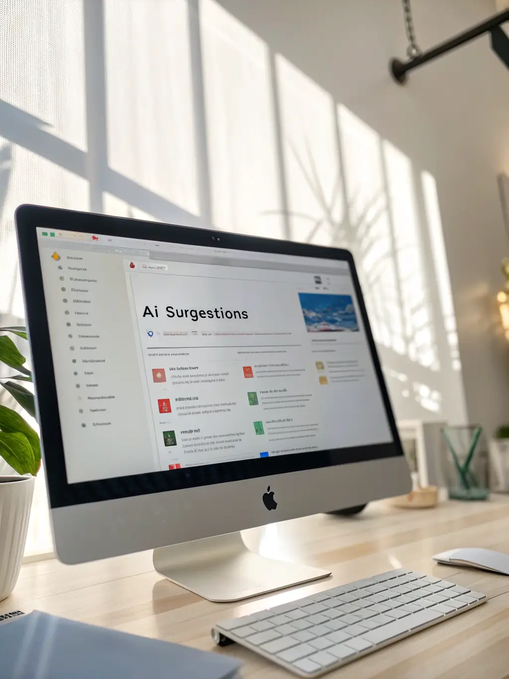 A screenshot showcasing a generative AI tool creating marketing content, with various options and settings visible.